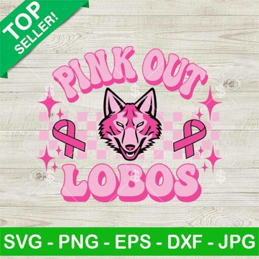 Pink Out Lobos Breast Cancer Svg