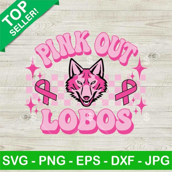 Pink Out Lobos Breast Cancer SVG