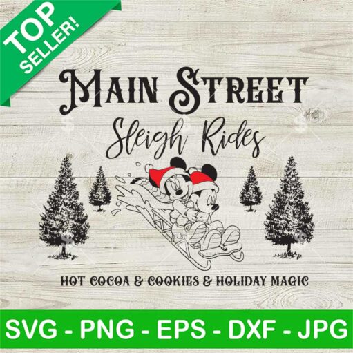 Mickey Minnie Main Street Sleigh Rides Svg