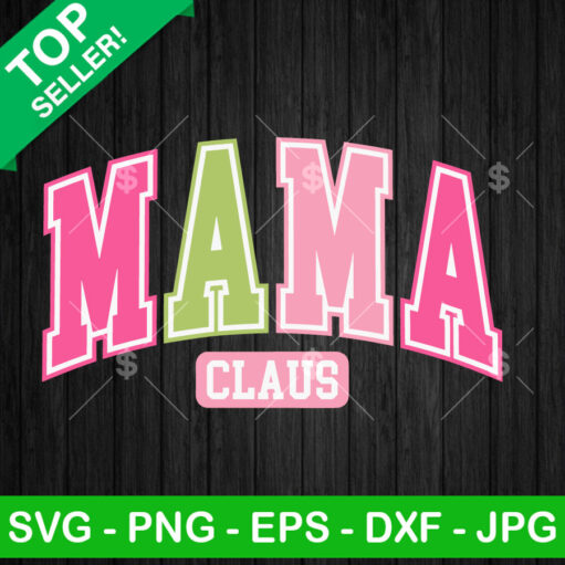 Mama Claus Retro Christmas Svg