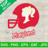 Maryland Barbie Football Helmet SVG