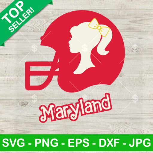 Maryland Barbie Football Helmet Svg