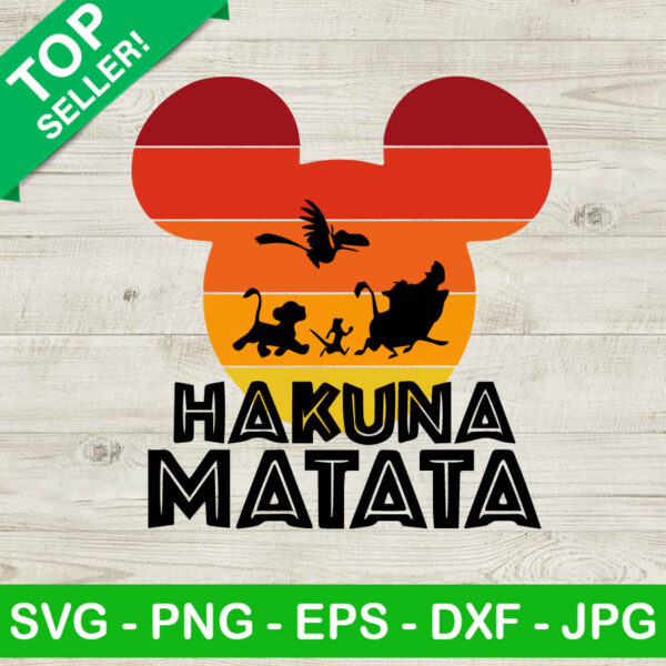 Hakuna Matata In Mickey Head SVG