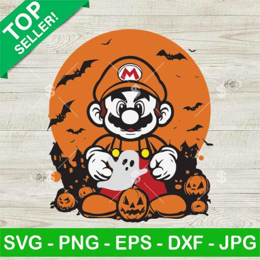 Super Mario Pumpkin Halloween Svg