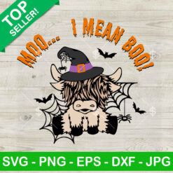 Highland Cow Moo I Mean Boo SVG