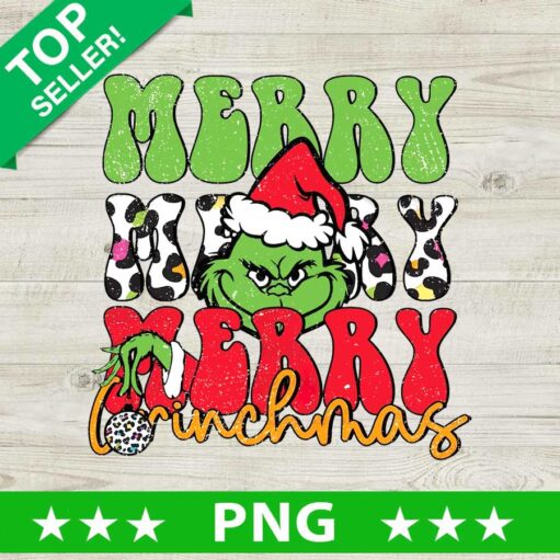 Vintage Merry Grinchmas Png