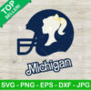 Michigan Barbie Football Helmet SVG