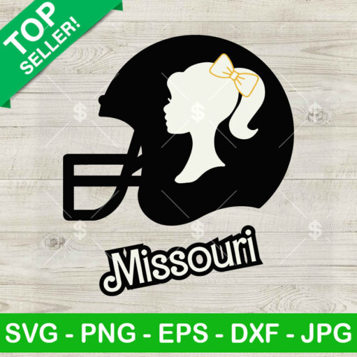 Missouri Barbie Football Helmet Svg