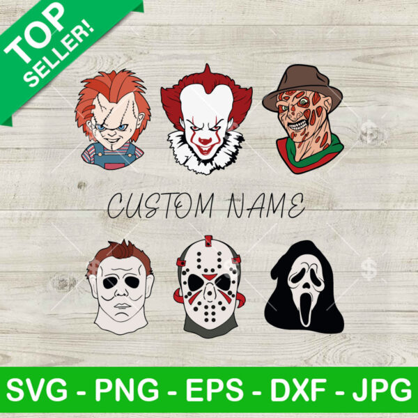 Custom Name Horror Movie Character SVG