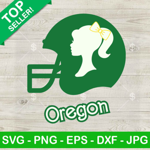 Oregon Barbie Football Helmet SVG