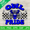 Owl Pride Blue Groovy Checkered SVG