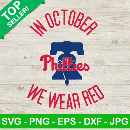 Phillies Red October Svg