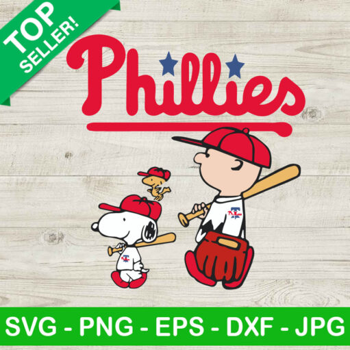 Snoopy And Charlie Brown Philadelphia Phillies Svg