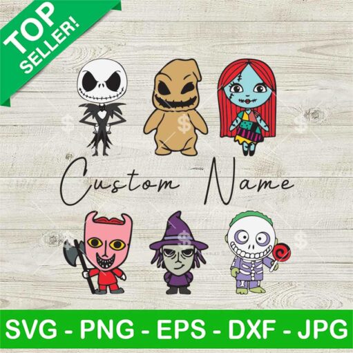 Nightmare Before Christmas Custom Name Svg