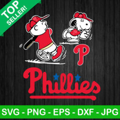 Snoopy And Charlie Philadelphia Phillies SVG