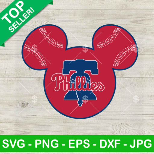 Mickey Mouse Philadelphia Phillies SVG