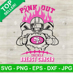 Pink Out Tackle Breast Cancer 49Ers SVG