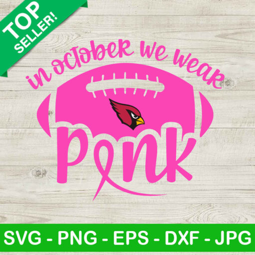 Cardinals In October We Wear Pink Svg