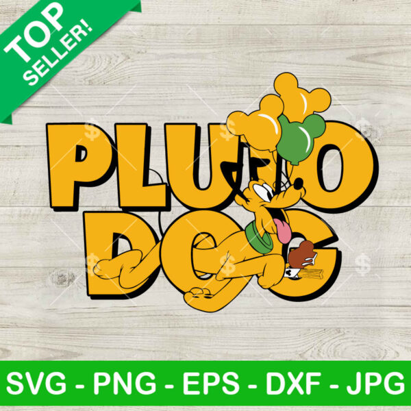 Funny Pluto Dog Mickey Balloon SVG