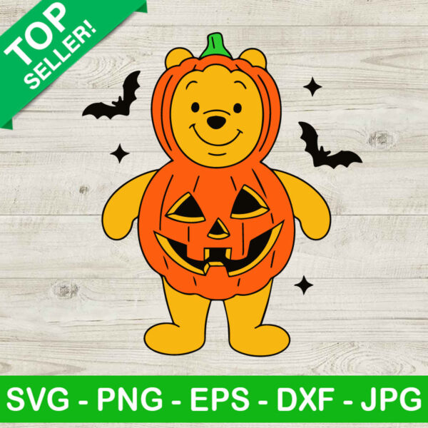 Winnie The Pooh Pumpkin Halloween SVG