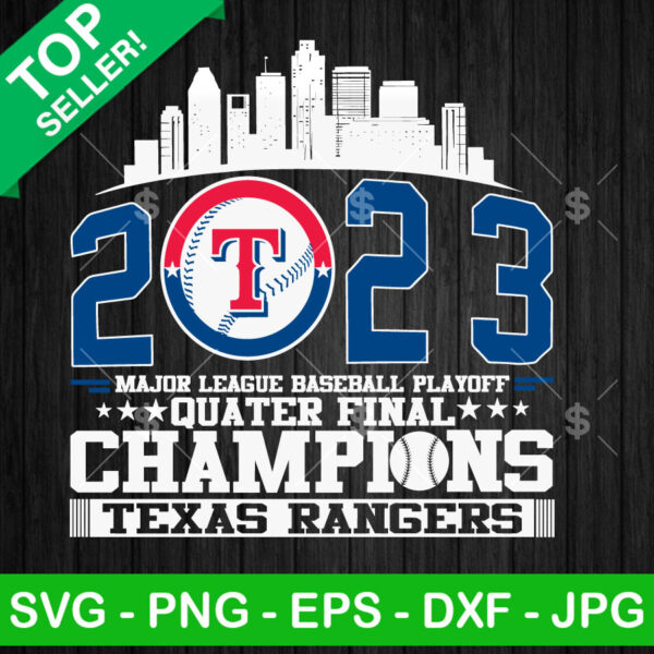 Texas Rangers Major League Baseball Playoff Champions SVG, Texas Rangers SVG, Baseball SVG