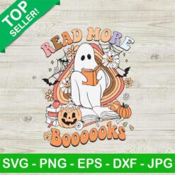Retro Ghost Read More Books SVG