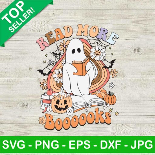 Retro Ghost Read More Books Svg