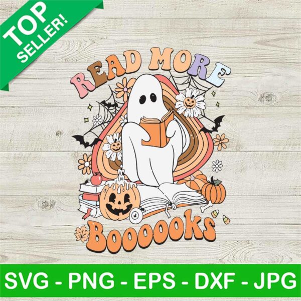 Retro Ghost Read More Books SVG