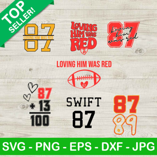 Loving Him Was Red 87 SVG bundle