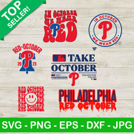 Philadelphia Phillies Take October Bundle Svg