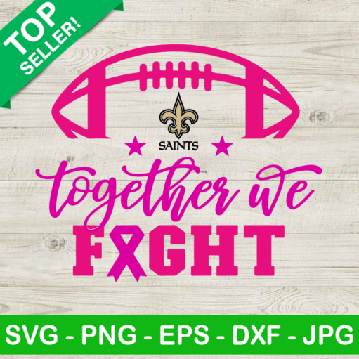 New Orleans Saints Football Breast Cancer Svg