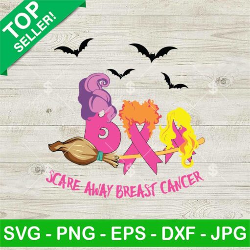 Hocus Pocus Boo Scare Away Breast Cancer SVG