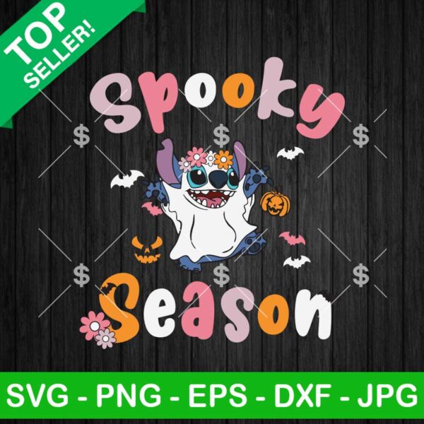 Retro Ghost Stitch Spooky Season SVG