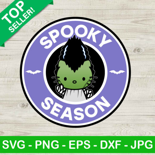 Hello Kitty Spooky Season Coffee Logo Svg