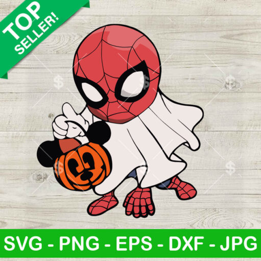 Baby Spiderman Ghost Halloween Svg