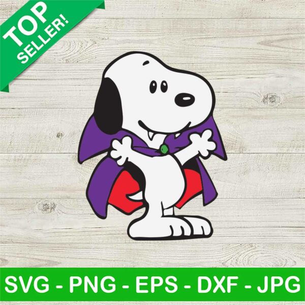 Halloween Snoopy Dracula SVG, Snoopy Vampire SVG, Snoopy Happy Halloween DXF SVG PNG EPS