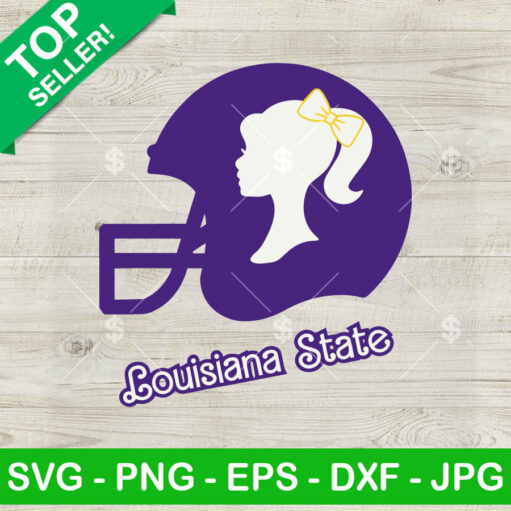 Louisiana State Barbie Football Helmet Svg