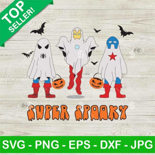 Halloween Superheroes Ghost Super Spooky Svg