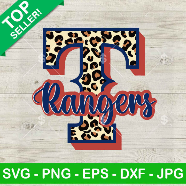 Texas Rangers Leopard Logo SVG, Texas Rangers Baseball Logo SVG ...