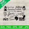 Taylor Swift Folklore Album Tracklist SVG