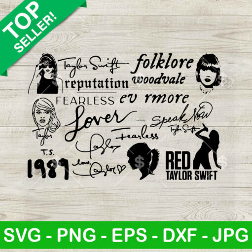 Taylor Swift Folklore Album Tracklist SVG