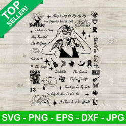 Taylor Swift Album Tracklist SVG