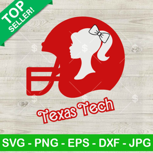 Texas Tech Barbie Football Helmet SVG