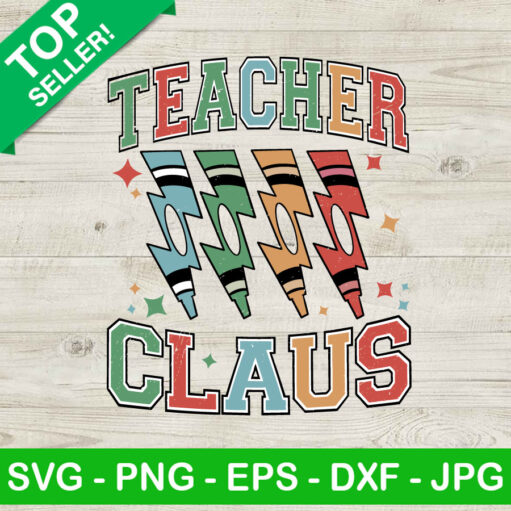 Teacher Claus Lightning Pencil Svg