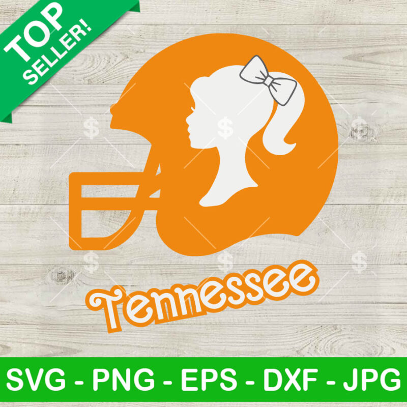 Tennessee Barbie Football Helmet SVG