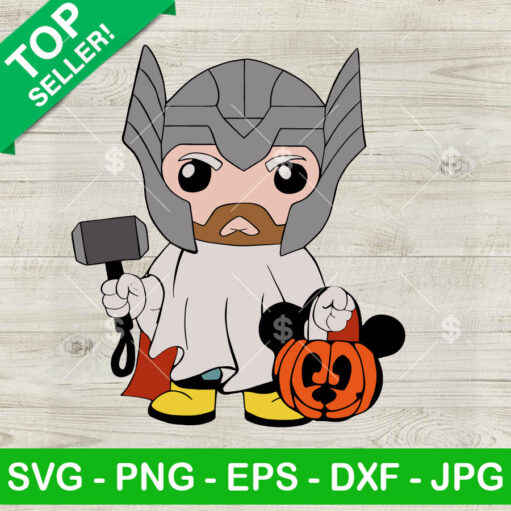 Baby Thor Halloween Ghost Svg