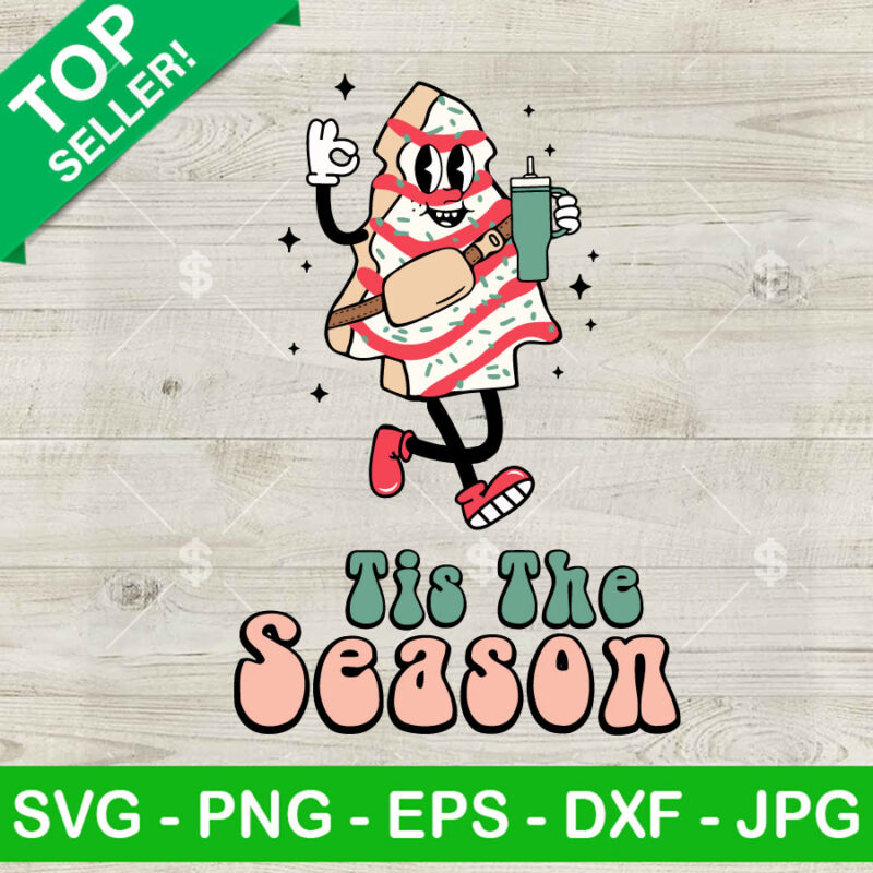 Tis The Season Christmas Tree Cake SVG
