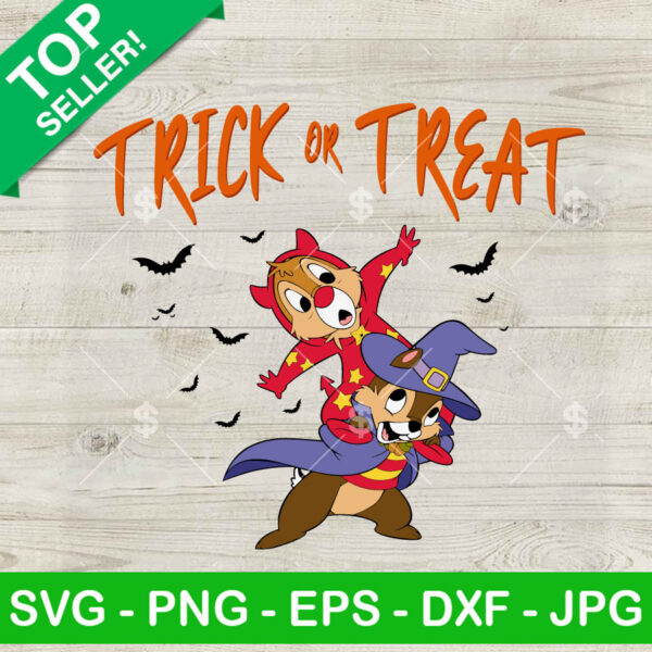Chip And Dale Trick Or Treat SVG PNG