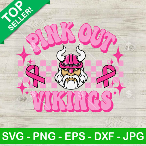 Pink Out Minnesota Vikings Svg