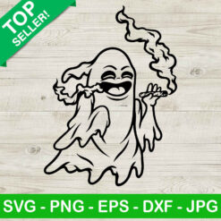 Halloween Ghost Smoking Weed SVG